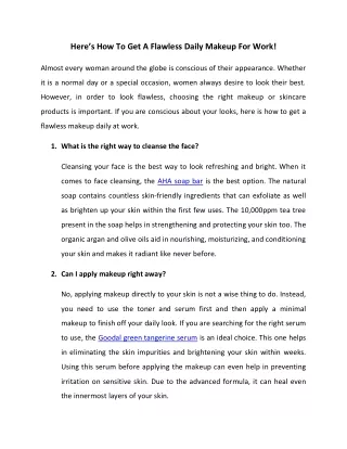 here s how to get a flawless daily makeup for work