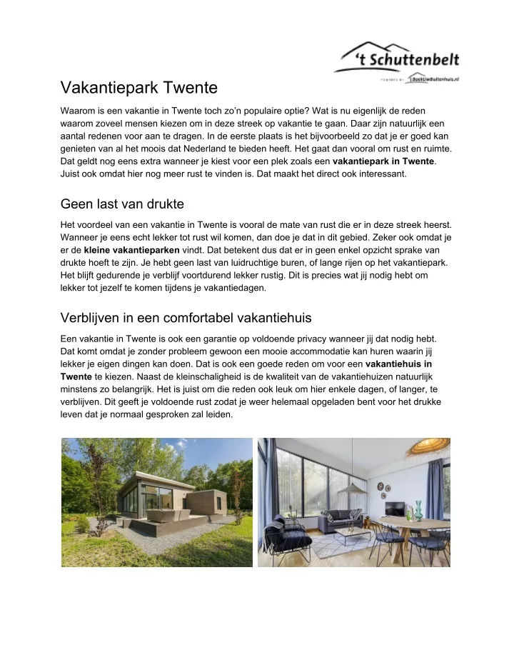 vakantiepark twente