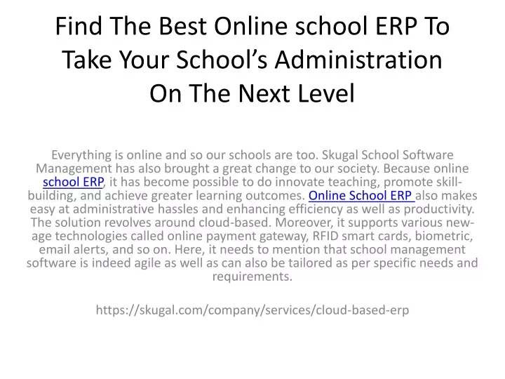find the best online school erp to take your school s administration on the next level