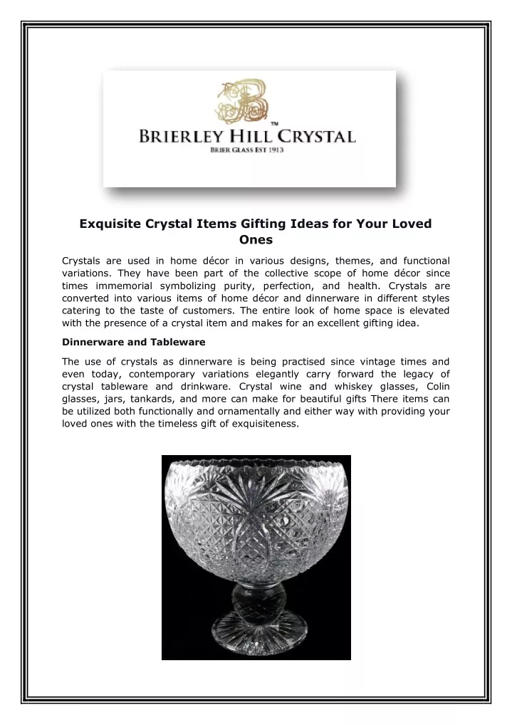 exquisite crystal items gifting ideas for your