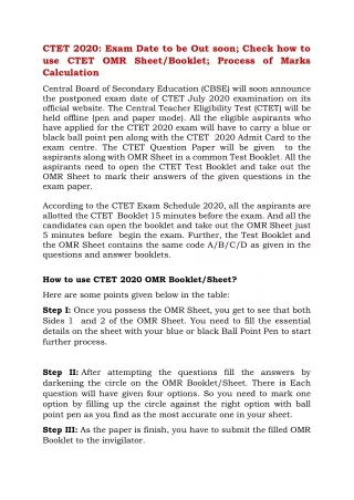 ctet 2020 exam date to be out soon check