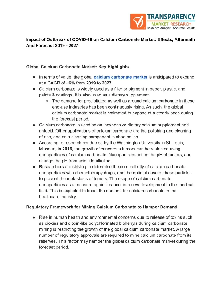 impact of outbreak of covid 19 on calcium