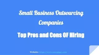 Small Business Outsourcing Companies- Pros and Cons Of Hiring