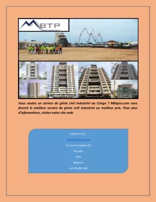 Génie civil industriel Congo | Mbtpsa.com