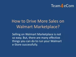 how to drive more sales on walmart marketplace