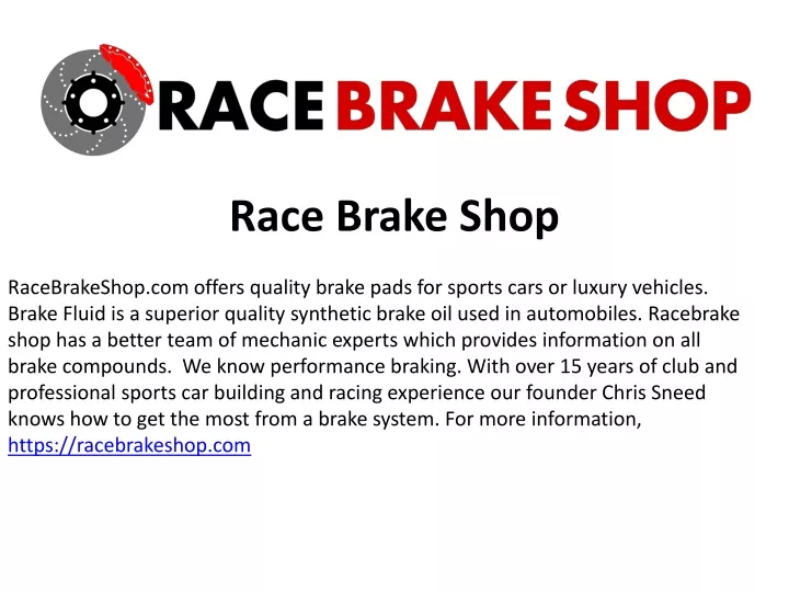 race brake shop