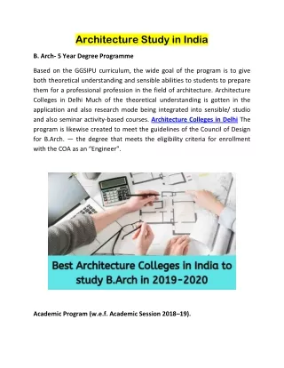 architecture study in india
