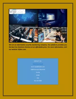 we are an information security monitoring company