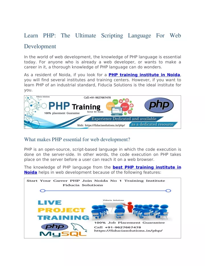 learn php the ultimate scripting language for web