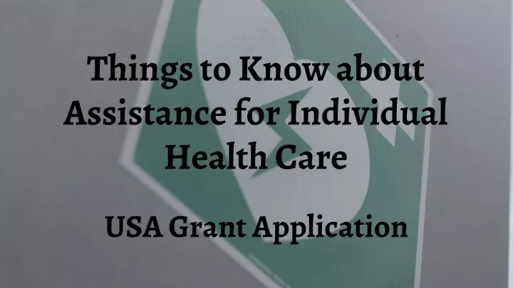 things to know about assistance for individual