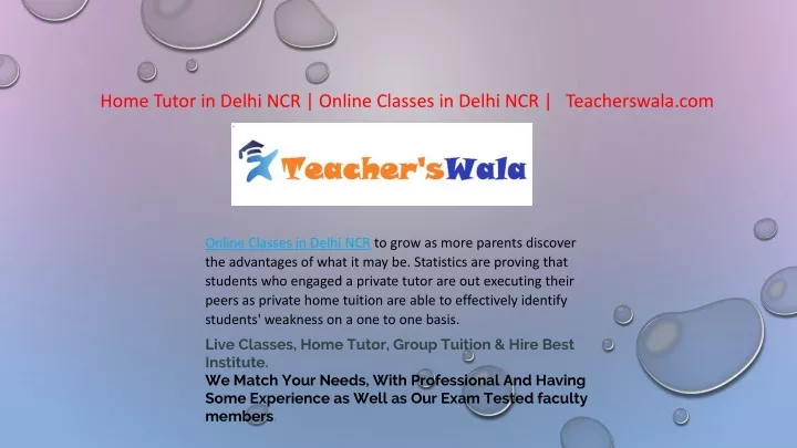 home tutor in delhi ncr online classes in delhi