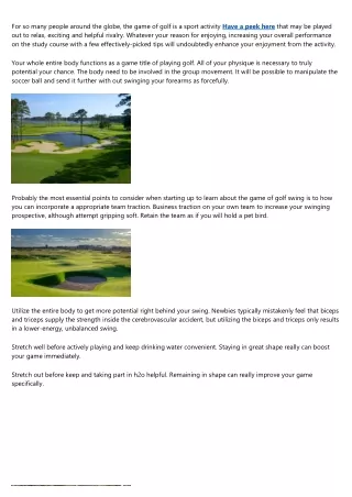Basic Playing golf Recommendations That Are Easy To Learn