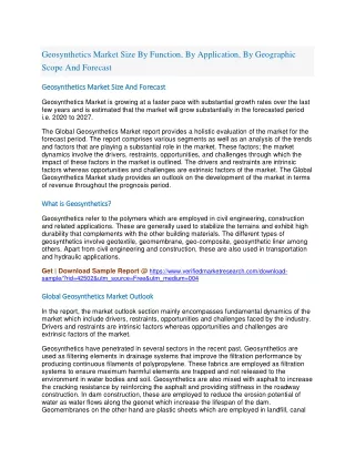 geosynthetics market size by function