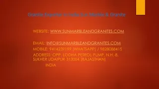 Granite Exporter in India Sun Marble & Granites