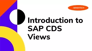Introduction to SAP CDS views