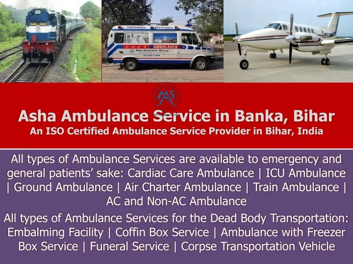 asha ambulance service in banka bihar an iso certified ambulance service provider in bihar india