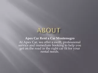 Best services of Car rental Montenegro