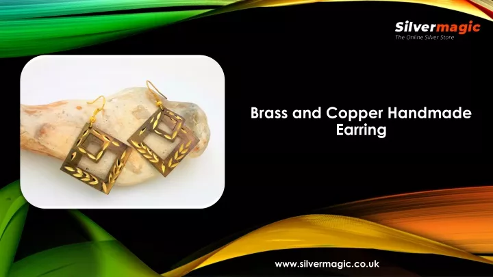 brass and copper handmade earring