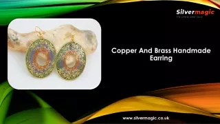 copper and brass handmade earring