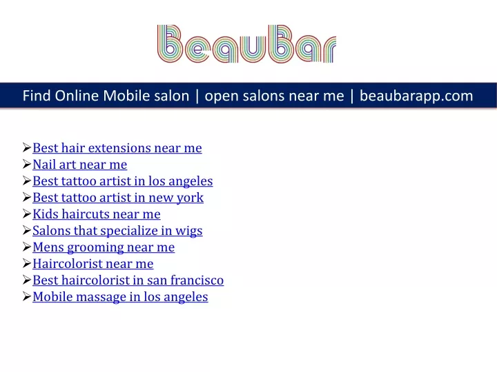find online mobile salon open salons near