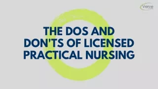 the dos and don ts of licensed practical nursing