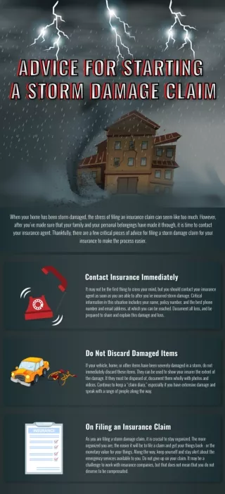 Advice for Starting a Storm Damage Claim