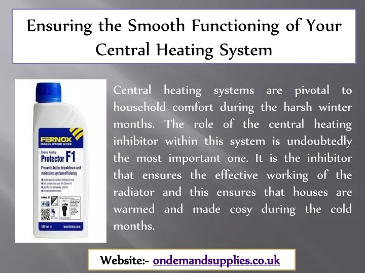 ensuring the smooth functioning of your central