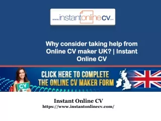 Why consider taking help from Online CV maker UK? | Instant Online CV