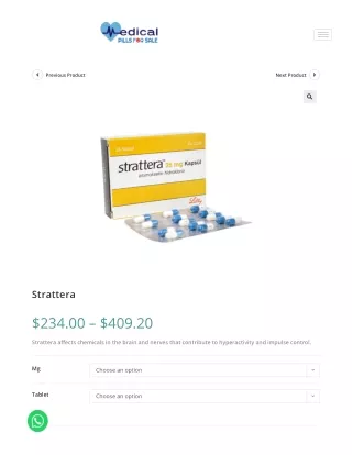 Buy Strattera Tablets Online - Medicalpillsforsale