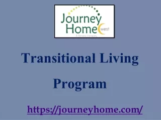 Best Transitional Living Program - Journey Home