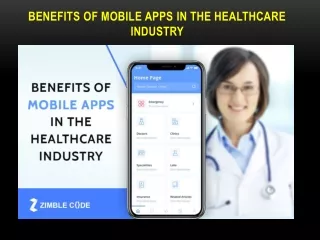 Benefits of Mobile Apps in the Healthcare Industry