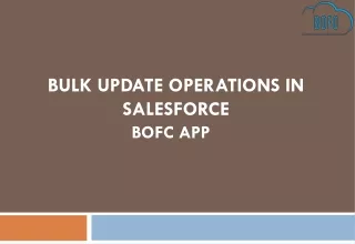 bulk update operations in salesforce