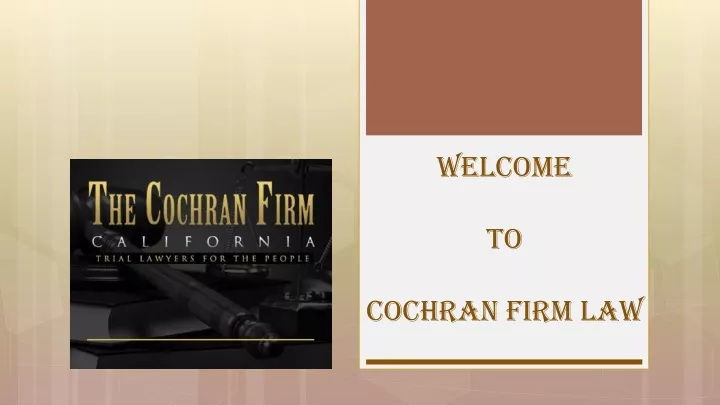 welcome to cochran firm law