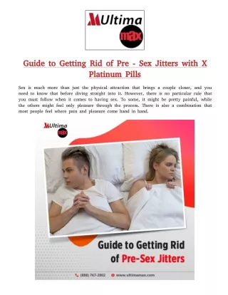 Guide to Getting Rid of Pre-Sex Jitters with X Platinum Pills