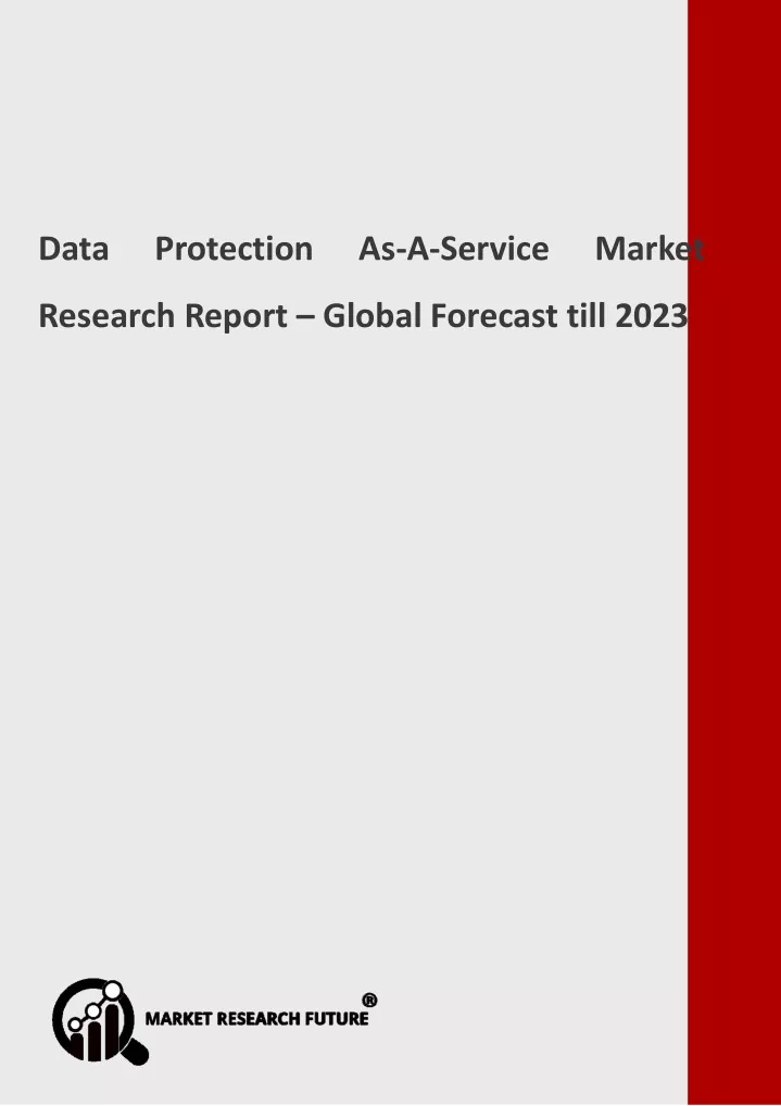 data protection as a service market research