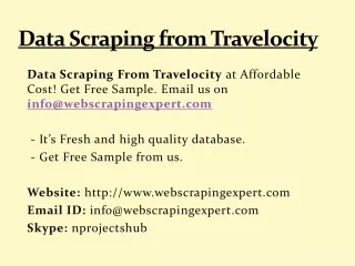 data scraping f rom travelocity