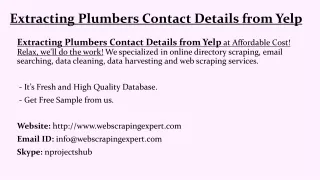 extracting plumbers contact details from yelp
