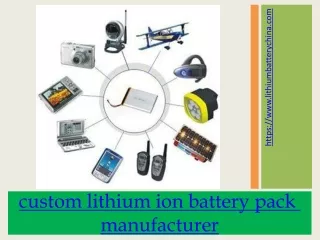 custom lithium ion battery pack manufacturer