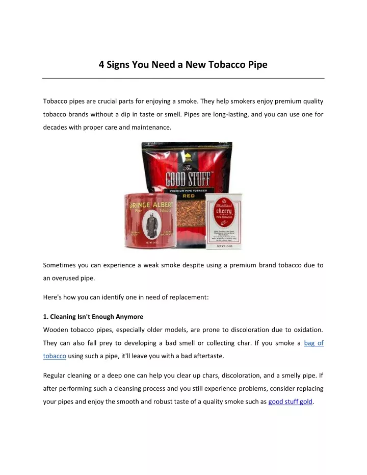 4 signs you need a new tobacco pipe