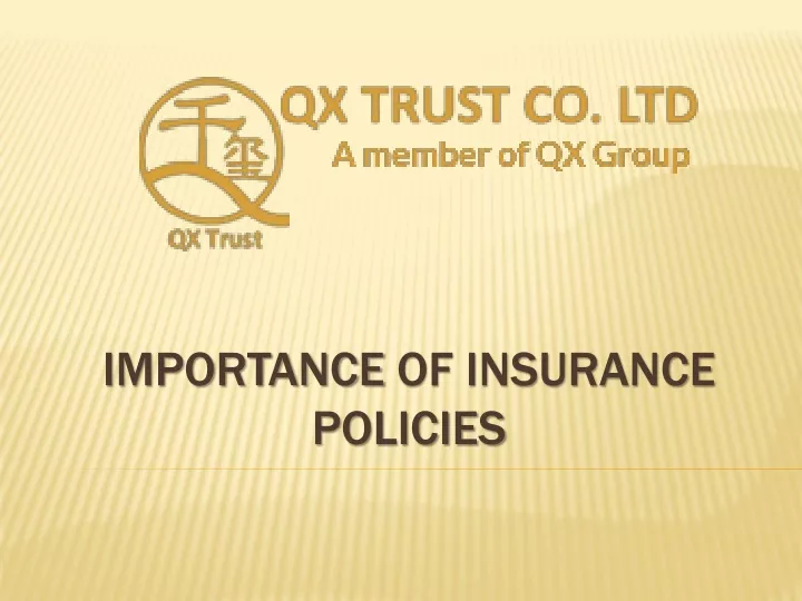 importance of insurance policies
