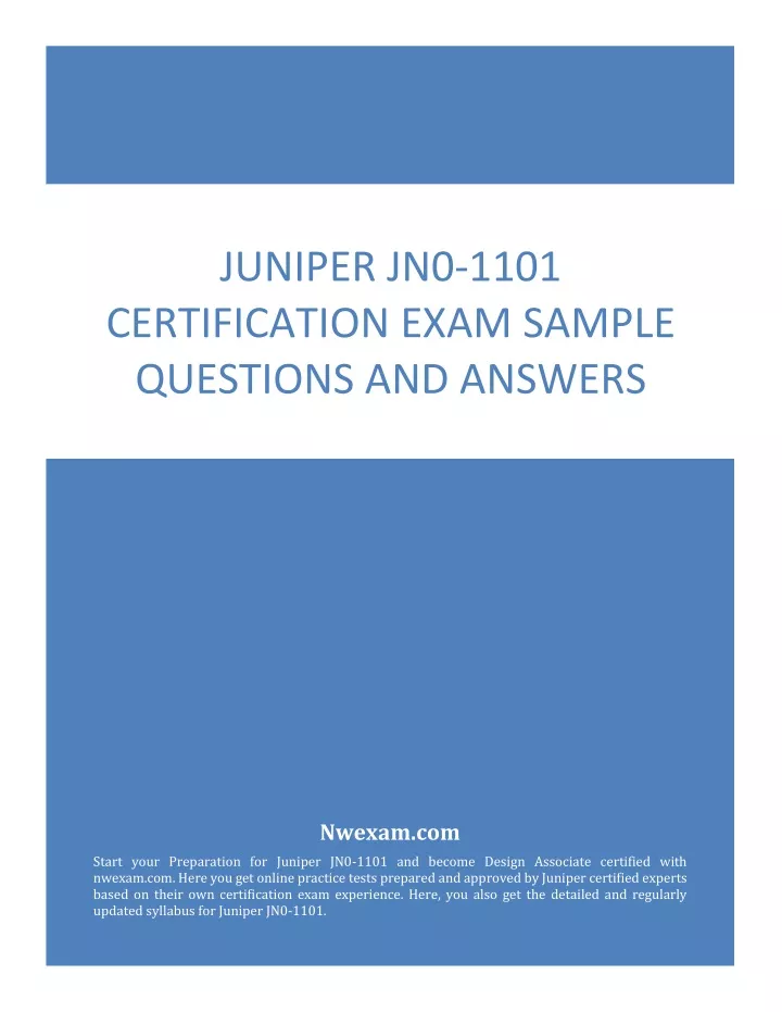 juniper jn0 1101 certification exam sample