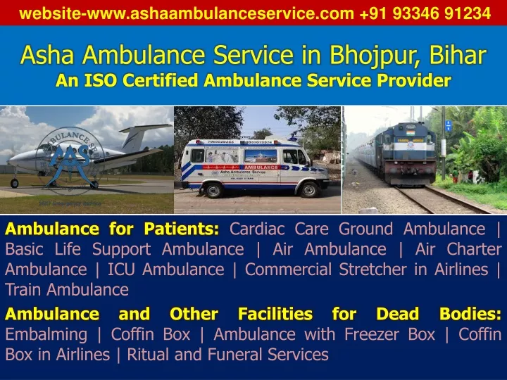 asha ambulance service in bhojpur bihar an iso certified ambulance service provider