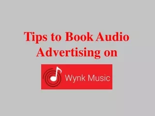 tips to bookaudio advertising on