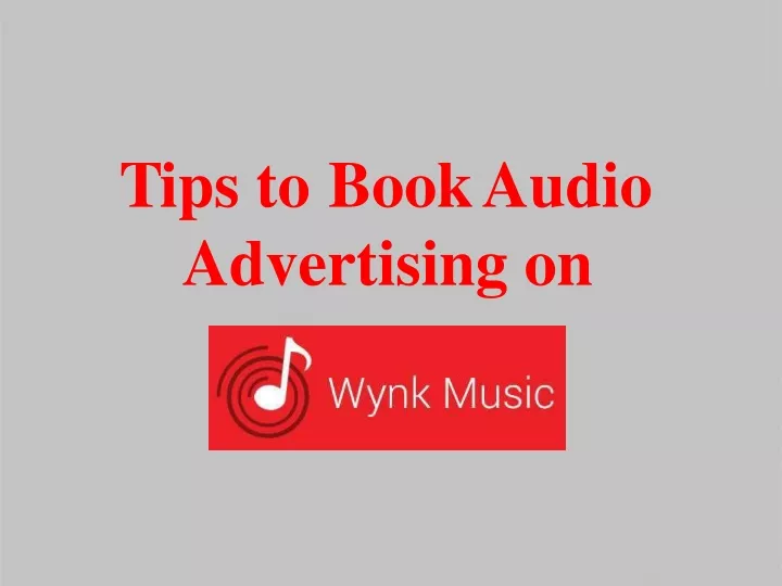 tips to bookaudio advertising on