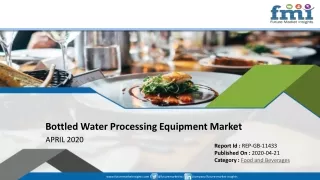 Global Bottled Water Processing Equipment Market on a Steady Growth Trail; Future Market Insights Provides Projections i