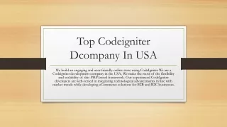 codeigniter development company in USA