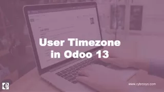How to Set User Timezone in Odoo 13