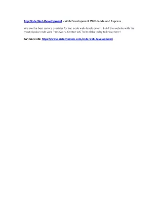 top node web development web development with