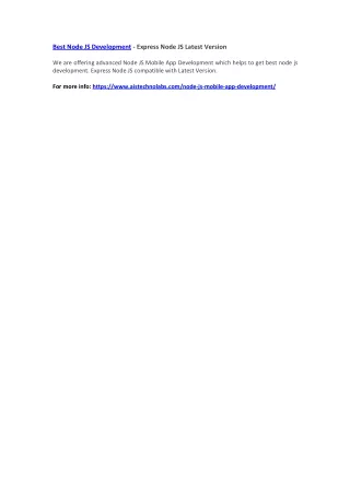 best node js development express node js latest