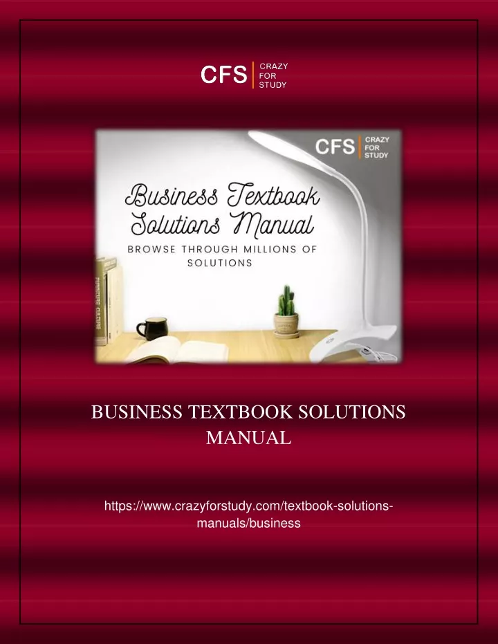 business textbook solutions manual